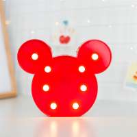 LED Night Light Creative Cute Shape Kids Room Marquee Signs Lamp Durable Battery Light