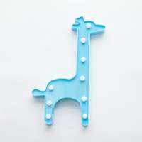 LED Animal Shaped Lamp Night Light Lovely Giraffe Warm White  Marquee Light for Baby Decor