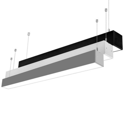 Modern simple style Aluminum LED linear light linkable with seamless connection