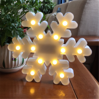 Children Decor Light 3D Lamp Snowflake Marquee Letter led night light