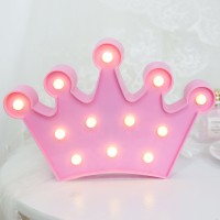 LED Night Light Creative Cute Shape Kids Room Marquee Signs Lamp Durable Battery Light